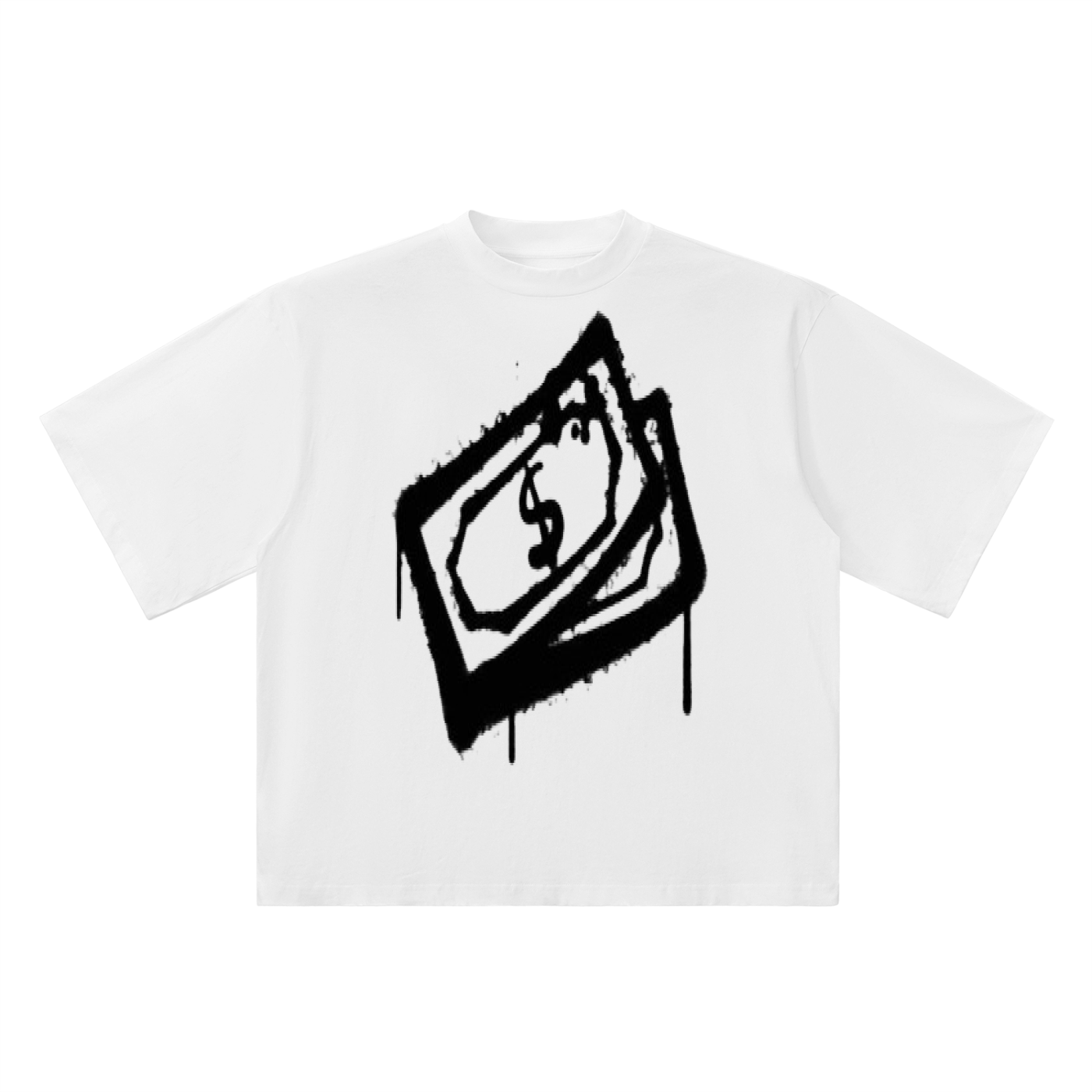 Oversized Drop Shoulder All We Need Is Money Graphic T-Shirt